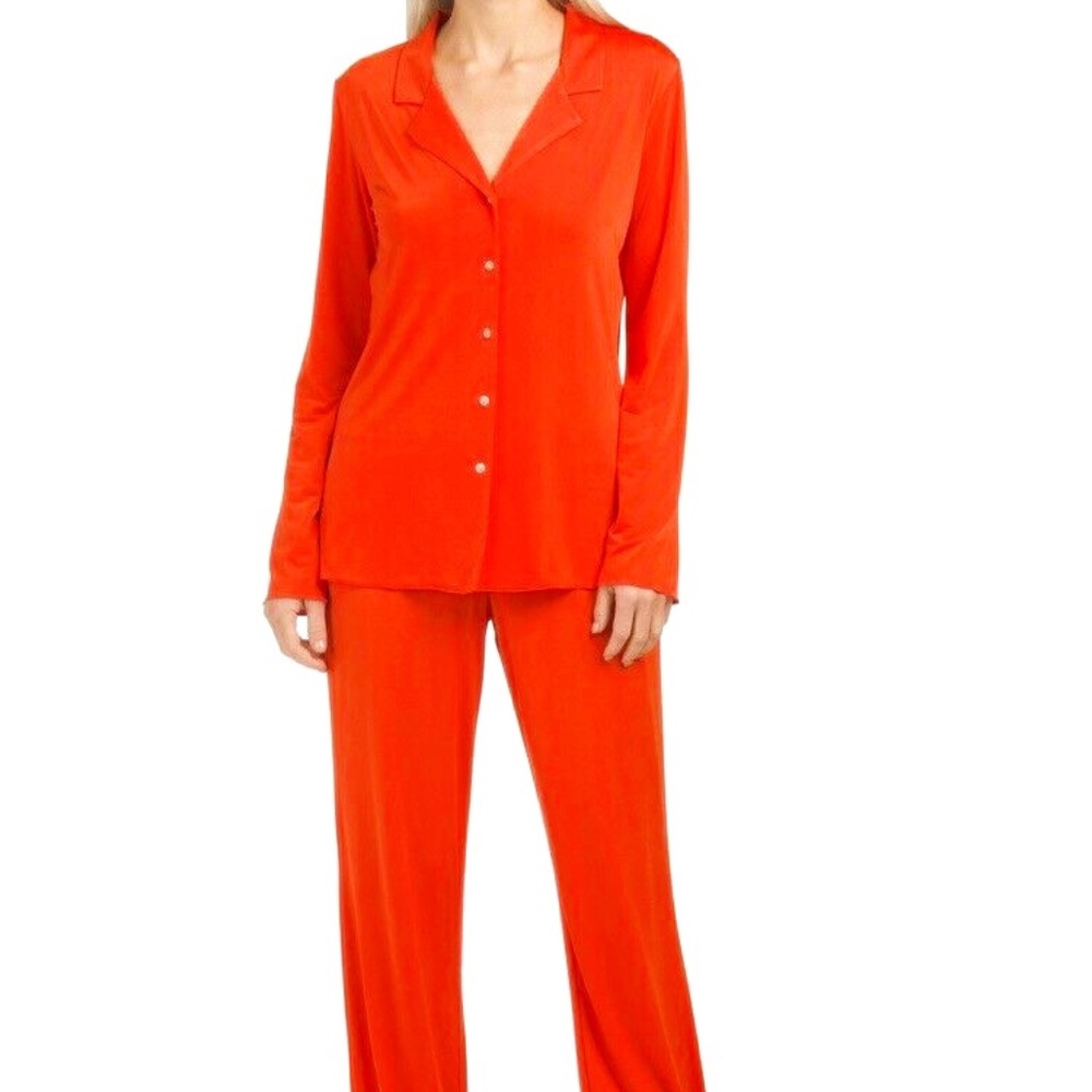 NEW! JOSIE NATORI SOFT & SLINKY ORANGE PAJAMA SET